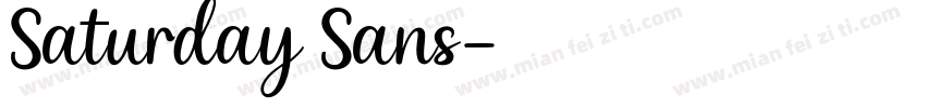 Saturday Sans字体转换